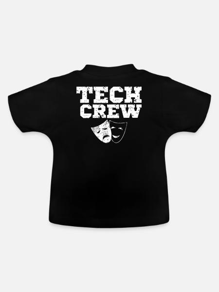 Tech Crew Sound Theater Uniform Musical Studio - Baby Bio-T-Shirt mit Rundhals - Schwarz