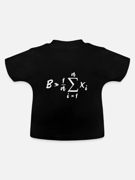 Be Greater Than Average Mathe - Baby Bio-T-Shirt mit Rundhals - Schwarz