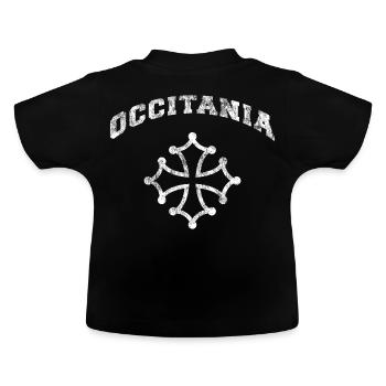 Croix Occitane, Vintage - T-shirt bio col rond Bébé - noir - Dos
