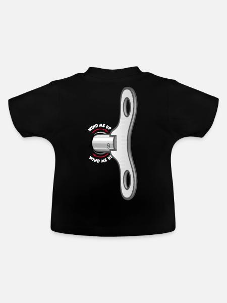 Zieh mich auf - Baby Bio-T-Shirt mit Rundhals - Schwarz