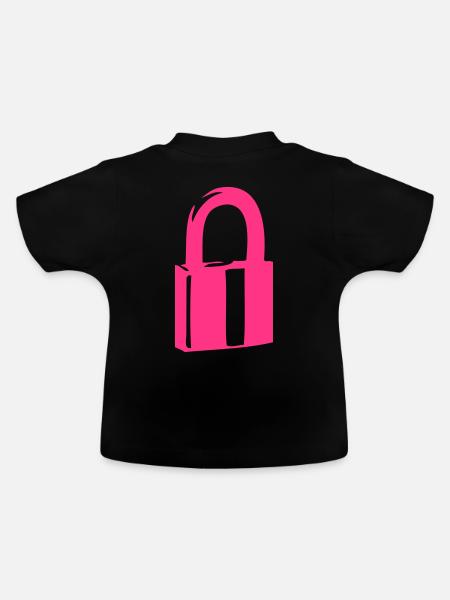 Vorhängeschloss Sicherheit oder Schlosser - Baby Bio-T-Shirt mit Rundhals - Schwarz