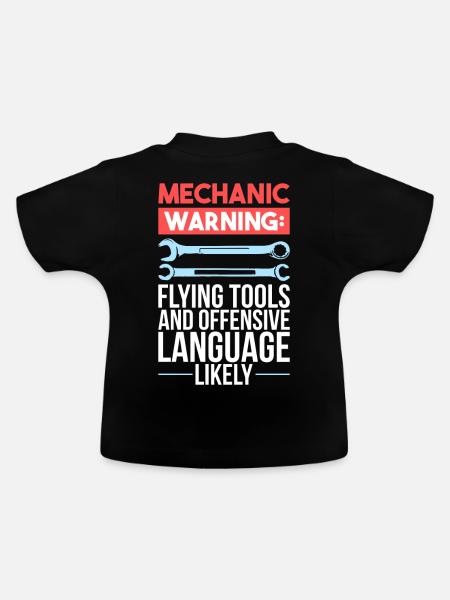 Mechaniker - Baby Bio-T-Shirt mit Rundhals - Schwarz