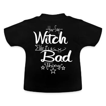 Costume d'Halloween de sorcière sorcière - T-shirt bio col rond Bébé - noir - Dos