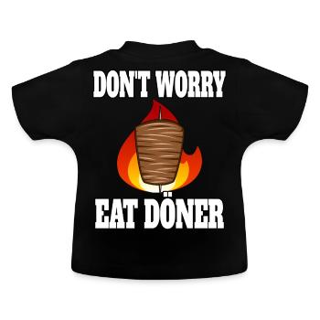 Doner Kebab Kebab - Baby Organic T-Shirt with Round Neck - black - Back