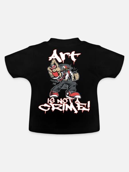 Graffiti Street Art Künstler - Baby Bio-T-Shirt mit Rundhals - Schwarz