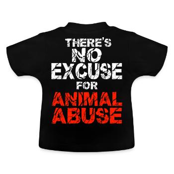 Animal experiments Animal cruelty Abolish experimental laboratory - Baby Organic T-Shirt with Round Neck - black - Back