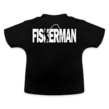 Pêcheur pêcheur pêcheur - T-shirt bio col rond Bébé - noir - Dos