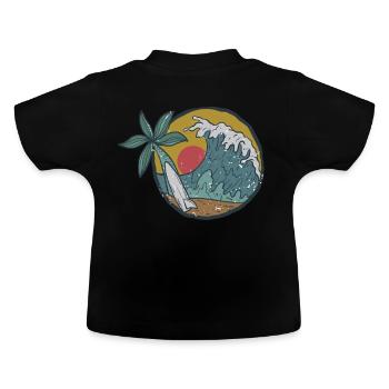 Plage - T-shirt bio col rond Bébé - noir - Dos