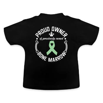 Bone marrow - Baby Organic T-Shirt with Round Neck - black - Back