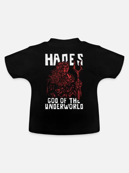 Hades God of the Underworld Greek Gods Mytho - Baby Organic T-Shirt with Round Neck - black