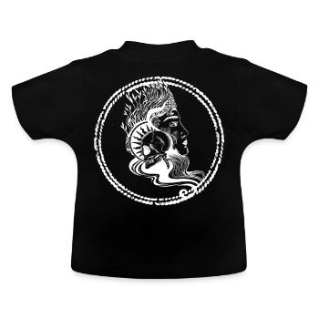 Dunkle Kunst Esoteric Gothic Schäderkönigin Okkult - Baby Bio-T-Shirt mit Rundhals - Schwarz - Hinten