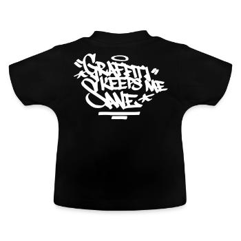 Graffiti hält mich vernünftige Handstil Hip Hop Ur - Baby Bio-T-Shirt mit Rundhals - Schwarz - Hinten