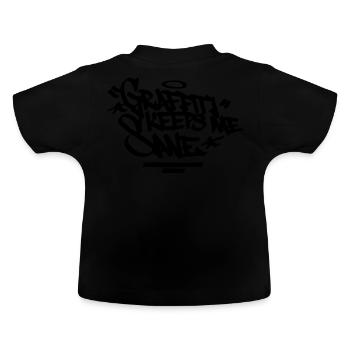 Graffiti hält mich vernünftige Handstil Hip Hop Ur - Baby Bio-T-Shirt mit Rundhals - Schwarz - Hinten