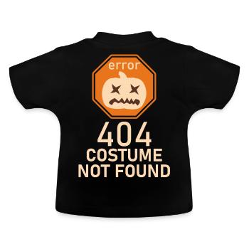 Fehler 404 Kostüm nicht gefunden Halloween Low Bud - Baby Bio-T-Shirt mit Rundhals - Schwarz - Hinten