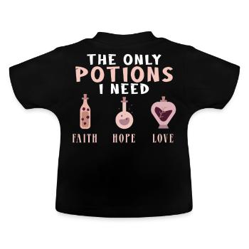 Glaube Hoffnung Liebe Tugend Elixier Witch Trank W - Baby Bio-T-Shirt mit Rundhals - Schwarz - Hinten