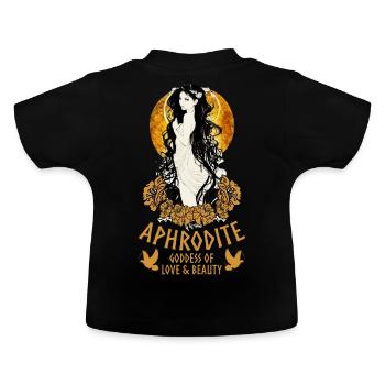 Aphrodite Déesse grecque antique de l’amour et de la beauté - T-shirt bio col rond Bébé - noir - Dos