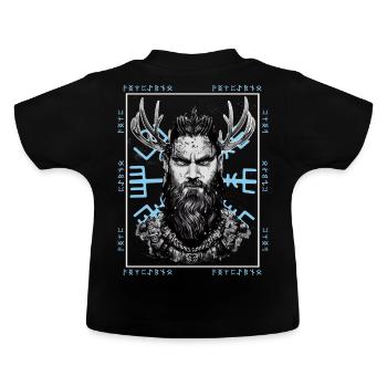 Viking Giant Frost Ymir Viking Mythology Norse - Baby Bio-T-Shirt mit Rundhals - Schwarz - Hinten