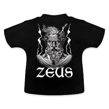 Zeus God Lightning Greek Mythology - Baby Bio-T-Shirt mit Rundhals - Schwarz - Hinten