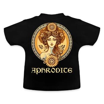 Déesse grecque Aphrodite Amour Et Beauté Ancien Gr - T-shirt bio col rond Bébé - noir - Dos