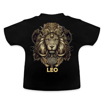 Horoscope du Lion Astrologie du Lion Horoscope du signe - T-shirt bio col rond Bébé - noir - Dos