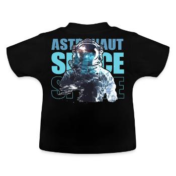Space Astronaut Galaxy Astronomy Spaceman - Baby Bio-T-Shirt mit Rundhals - Schwarz - Hinten
