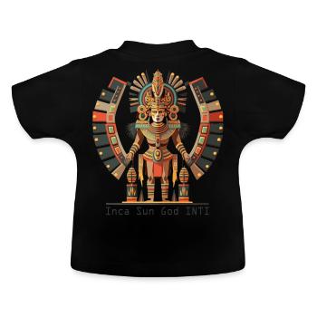 Ancient Mythology Inca Deity Inti History - Baby Organic T-Shirt with Round Neck - black - Back