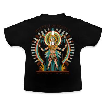 Aztec Deity Huitzilopochtli Ancient Aztec History - Baby Organic T-Shirt with Round Neck - black - Back