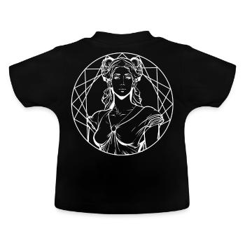 Déesse grecque Aphrodite Beauté Mythologie antique - T-shirt bio col rond Bébé - noir - Dos