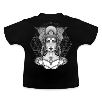 African Goddess of the Ocean Yemaya Water Deity My - Baby Organic T-Shirt with Round Neck - black - Back
