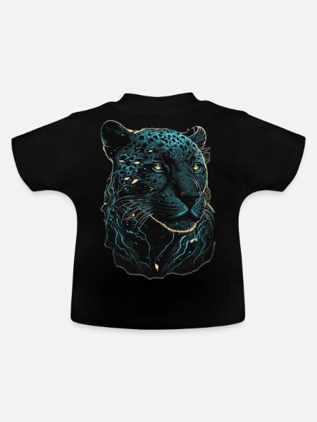 Black Leopard Panther Wild Cat Wildlife Lover - Baby Bio-T-Shirt mit Rundhals - Schwarz