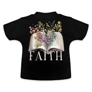 Foi Bible florale Mormon mormon mormonisme - T-shirt bio col rond Bébé - noir - Dos
