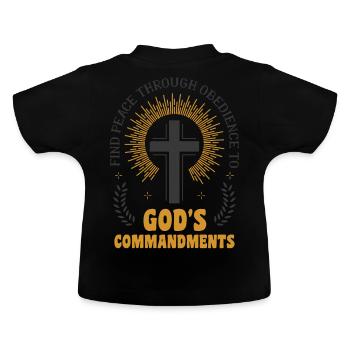 Saint des derniers jours missionnaire mormon - T-shirt bio col rond Bébé - noir - Dos