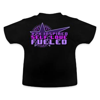 Self Love Y2K Humor Retro Nostalgia 90s 2000s Aest - Baby Bio-T-Shirt mit Rundhals - Schwarz - Hinten