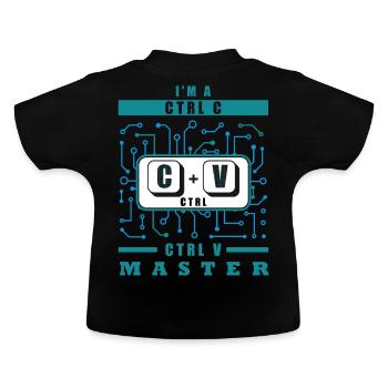 Binary Code Programmer Computer Science Programmin - Baby Bio-T-Shirt mit Rundhals - Schwarz - Hinten