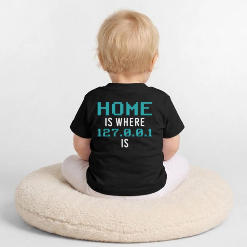 Localhost Programming Computer Scientist Funny Pro Baby Bio-T-Shirt mit Rundhals