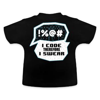 Funny Programming Saying Binary Codes Computer Sci - Baby Bio-T-Shirt mit Rundhals - Schwarz - Hinten
