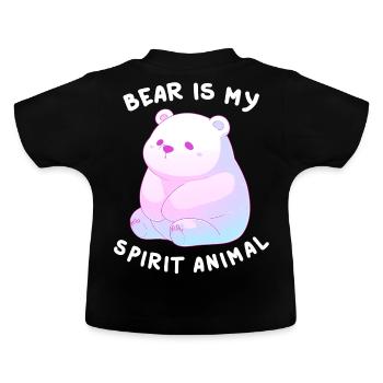 Bear Is My Spirit Animal Cute Polar Bear Lofi Kawa - Baby Bio-T-Shirt mit Rundhals - Schwarz - Hinten