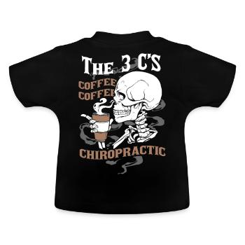 Coffee Lover Chiropractor Funny Bone Chiropractic - Baby Bio-T-Shirt mit Rundhals - Schwarz - Hinten
