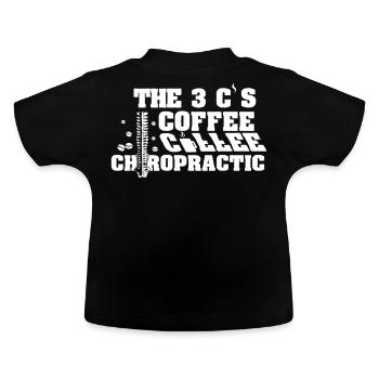 Coffee Lover Chiropractor Funny Bone Cracking Ther - Baby Bio-T-Shirt mit Rundhals - Schwarz - Hinten