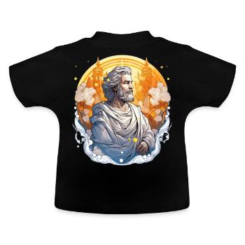 St. Joseph Religious Christian Catholic Saint - Baby Bio-T-Shirt mit Rundhals - Schwarz - Hinten