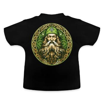 St Patrick Christian Spirituality Catholic Patron - Baby Bio-T-Shirt mit Rundhals - Schwarz - Hinten
