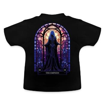 The Empress Tarot Card Gothic Stained Glass Supern - Baby Bio-T-Shirt mit Rundhals - Schwarz - Hinten