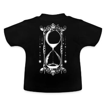 Celestial Hourglass Witchy Mystical Boho Pagan Wic - Baby Organic T-Shirt with Round Neck - black - Back