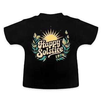 Happy Solstice Mignon Boho Papillons Soleil Sorcière Hi - T-shirt bio col rond Bébé - noir - Dos