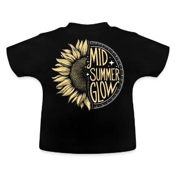 Midsummer Glow Boho Tournesol Mystique Sols d’été - T-shirt bio col rond Bébé - noir - Dos
