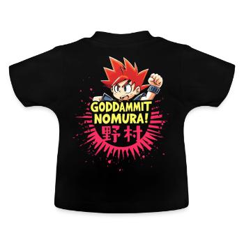 Goddammit Nomura - Conception de dessin animé - T-shirt bio col rond Bébé - noir - Dos