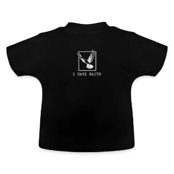 J’ai la foi Colombe subtile Chrétien Art minimaliste - T-shirt bio col rond Bébé - noir - Dos