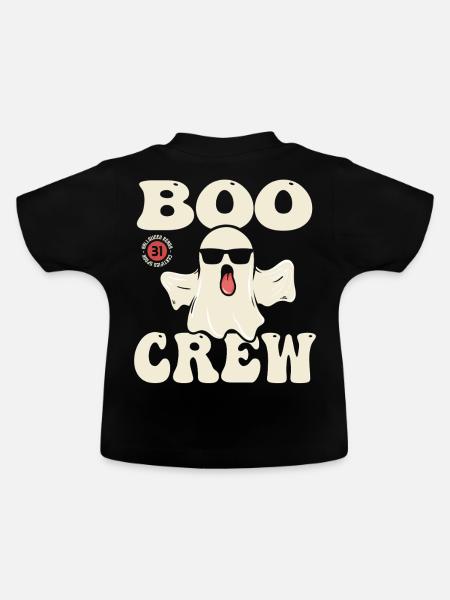 Kreativer Geister-Hoodie Design - Baby Bio-T-Shirt mit Rundhals - Schwarz