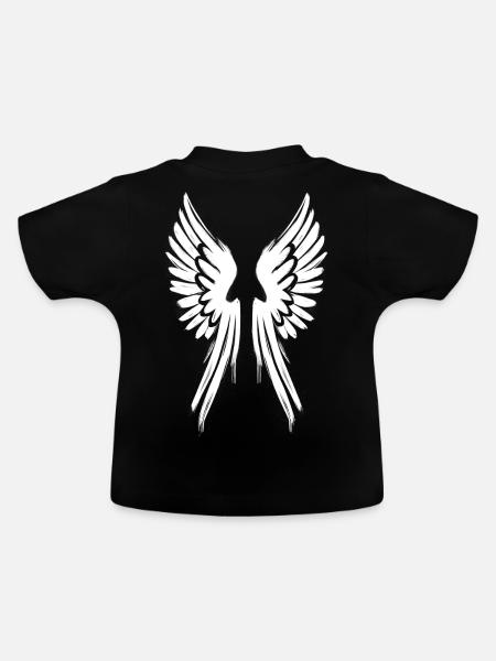 Engelsflügel Engelsflügel - Baby Bio-T-Shirt mit Rundhals - Schwarz