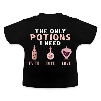 Glaube Hoffnung Liebe Tugend Elixier Witch Trank W - Baby Bio-T-Shirt mit Rundhals - Schwarz - Hinten